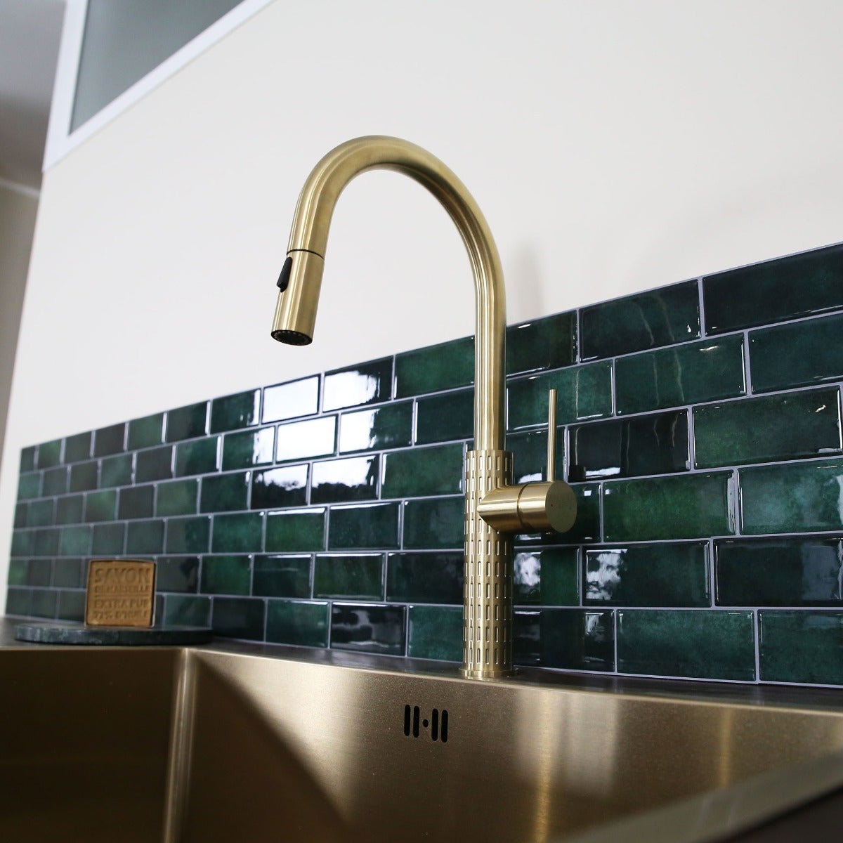 Architek mitigeur évier douchette extractible or brossé - 8