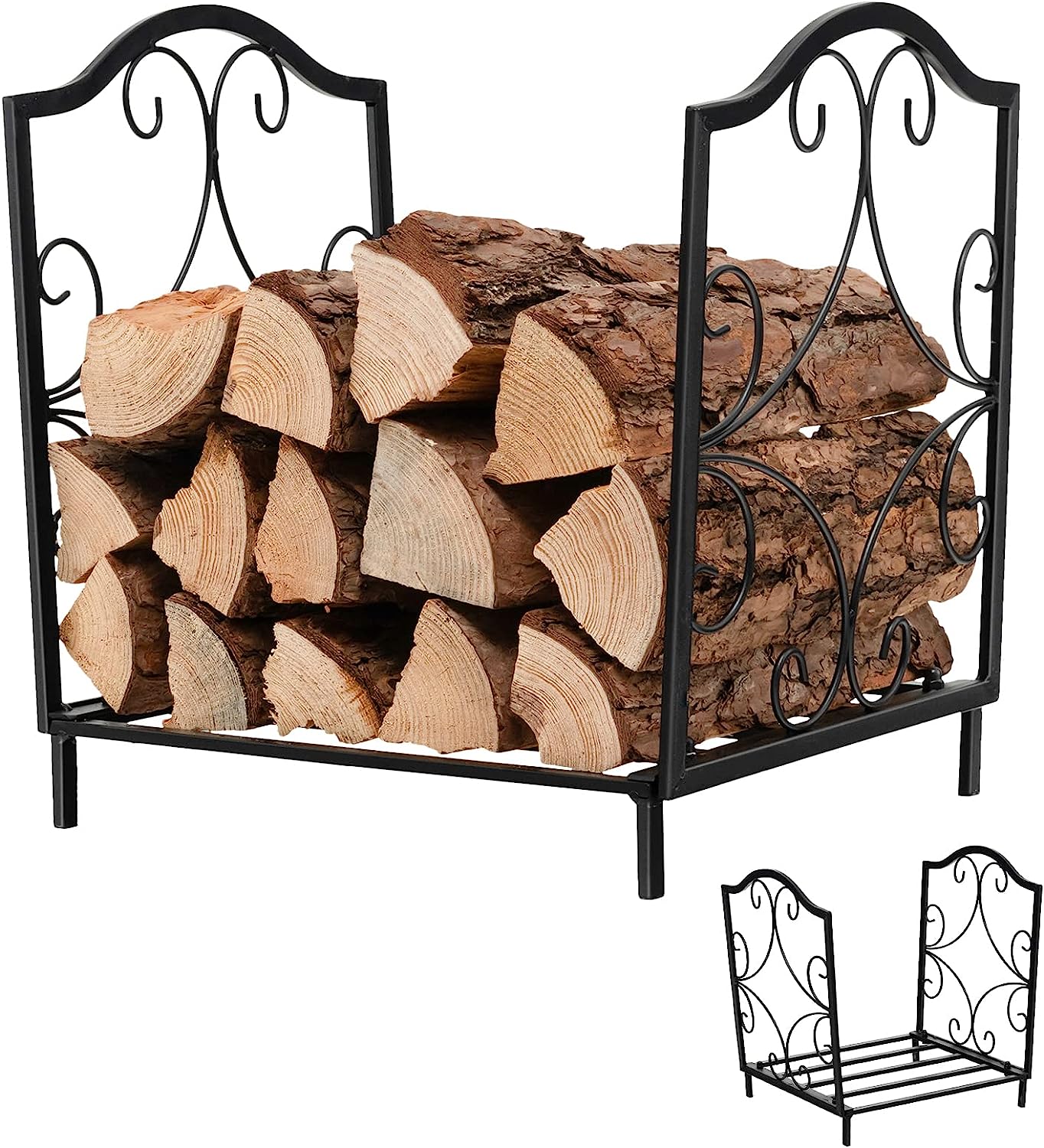 Pinze Per Legna Da Ardere - Con Manico In Legno Per Camino E Braciere | Ideale Interno/Esterno - Foto 3