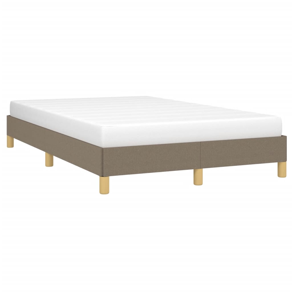 Cadre de lit sans matelas en tissu taupe pour la chambre, 120 × 200 cm - 3