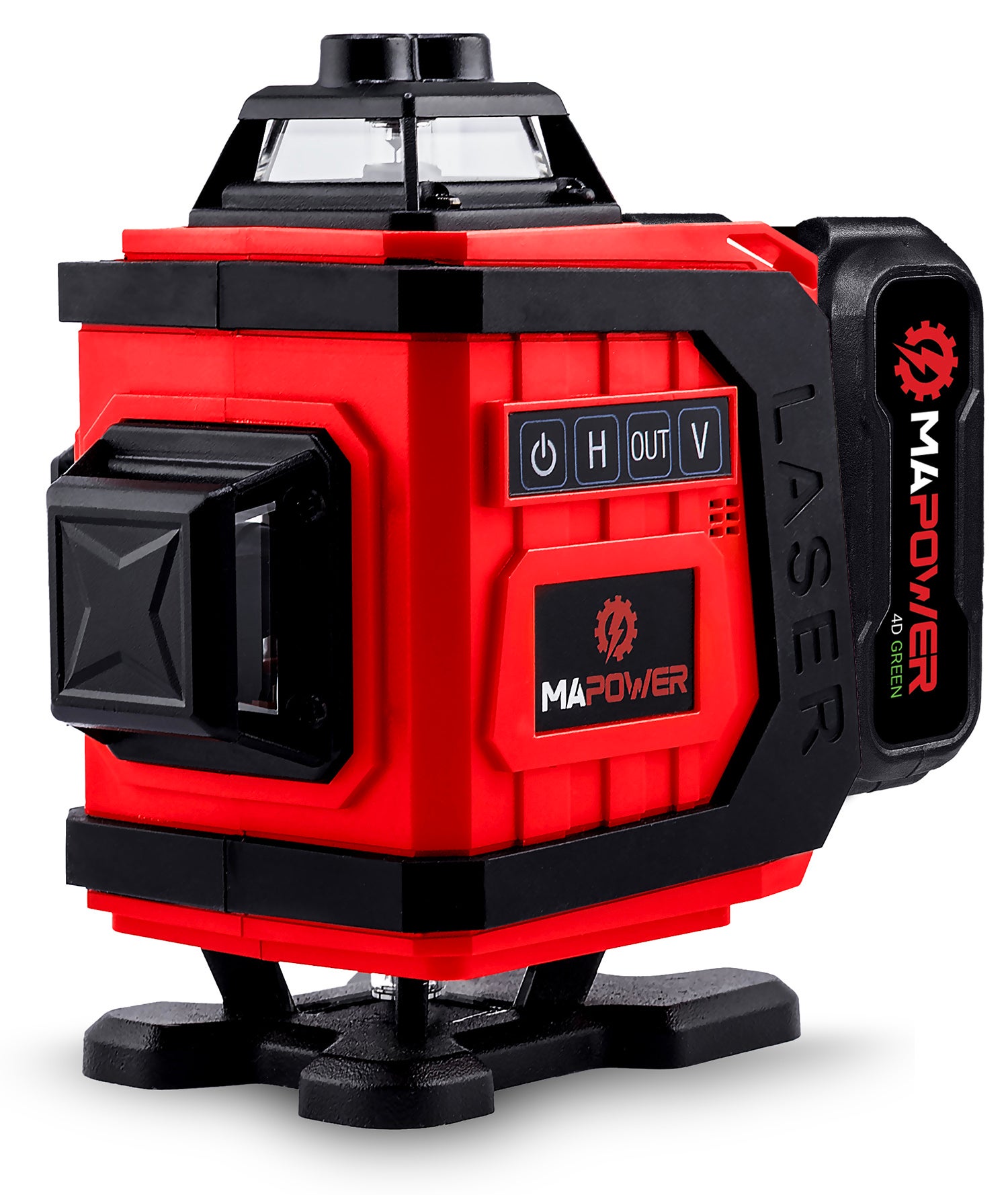 Poziomica laserowa MAPOWER MPLL03 elektroniczny kompensator 4D laser krzyżowy 16 linii 360° zielony