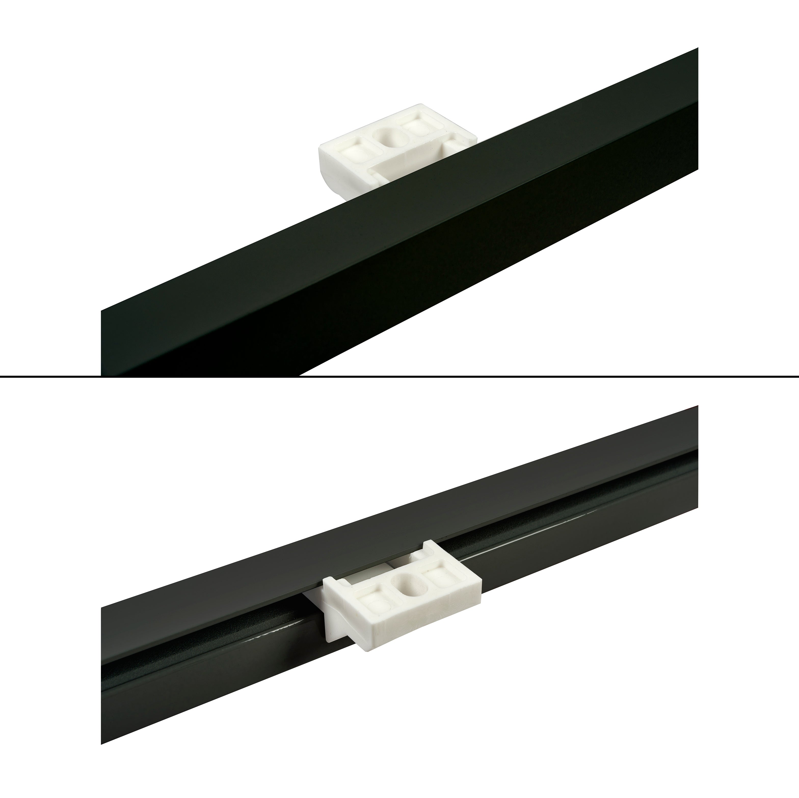 Rieles para Cortinas de Alta Calidad y Elegantes, Rieles de Instalación a Techo de Fácil Fijación, Inoxidables y Resistentes CINTACOR Negro 150cm - 3