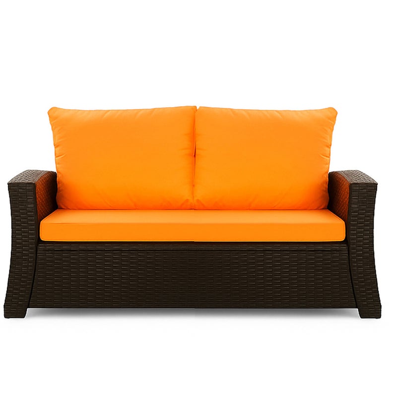 Poduszka ogrodowa na sofę rattanową 130x50x50cm poduszka na meble rattanowe pomarańczowa, poduszka na balkon taras, poduszki na meble ogrodowe