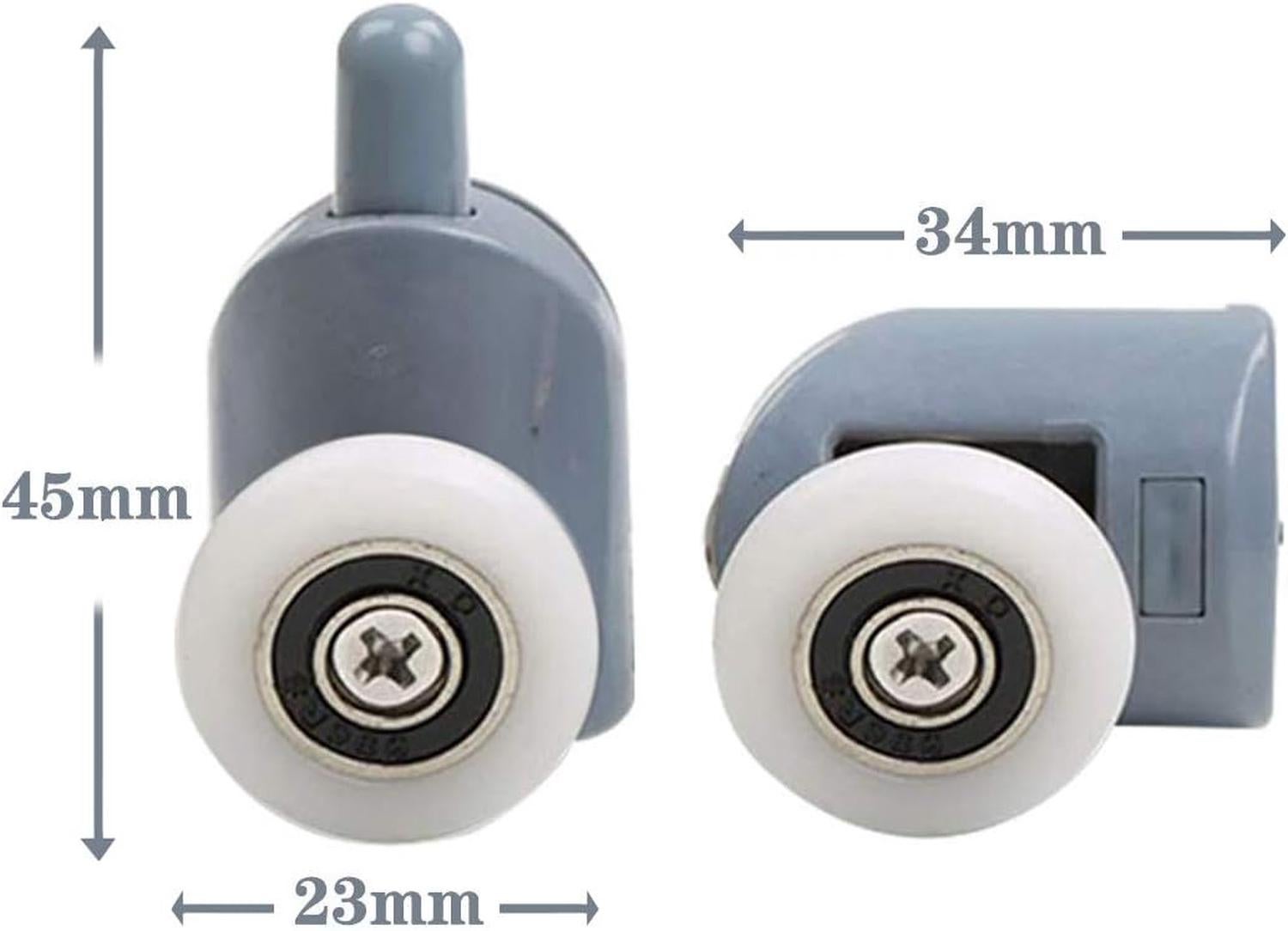 10 Pcs Roulette Porte Coulissante, Roulettes Coulissantes Porte Salle de Bain pour Porte De Douche Roulette Roue Porte Douche - 3