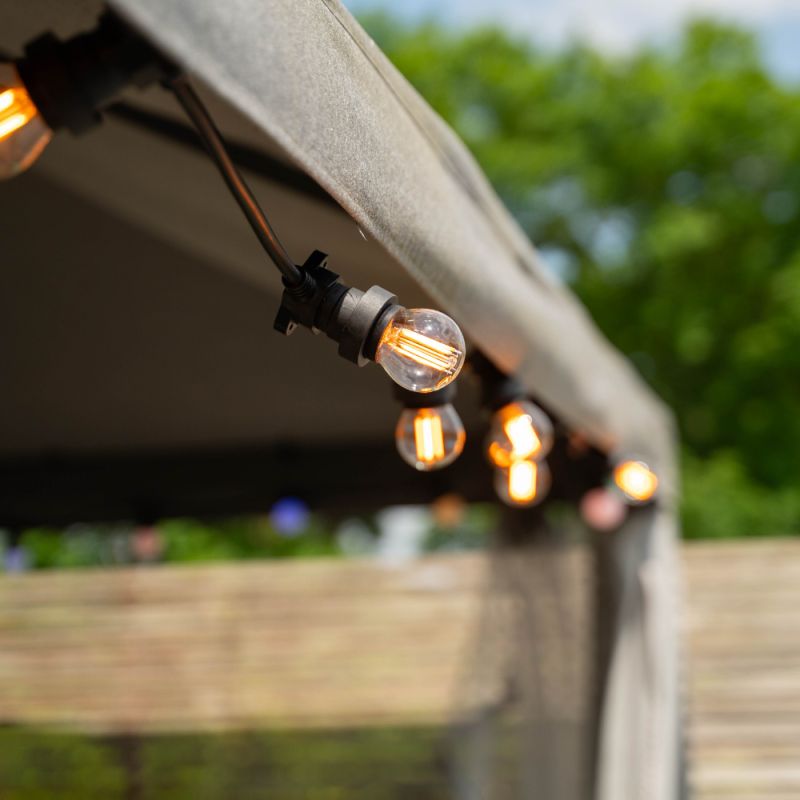 Xanlite - Guirlande Guinguette LED Noire, Compatible Ampoules E27, 5m Extensible - GRL5230VB - 2
