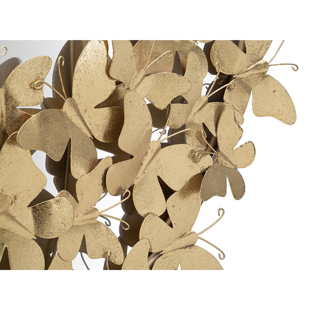 Specchio ovale da parete dorato con farfalle decorative Butterfly Wind - 3