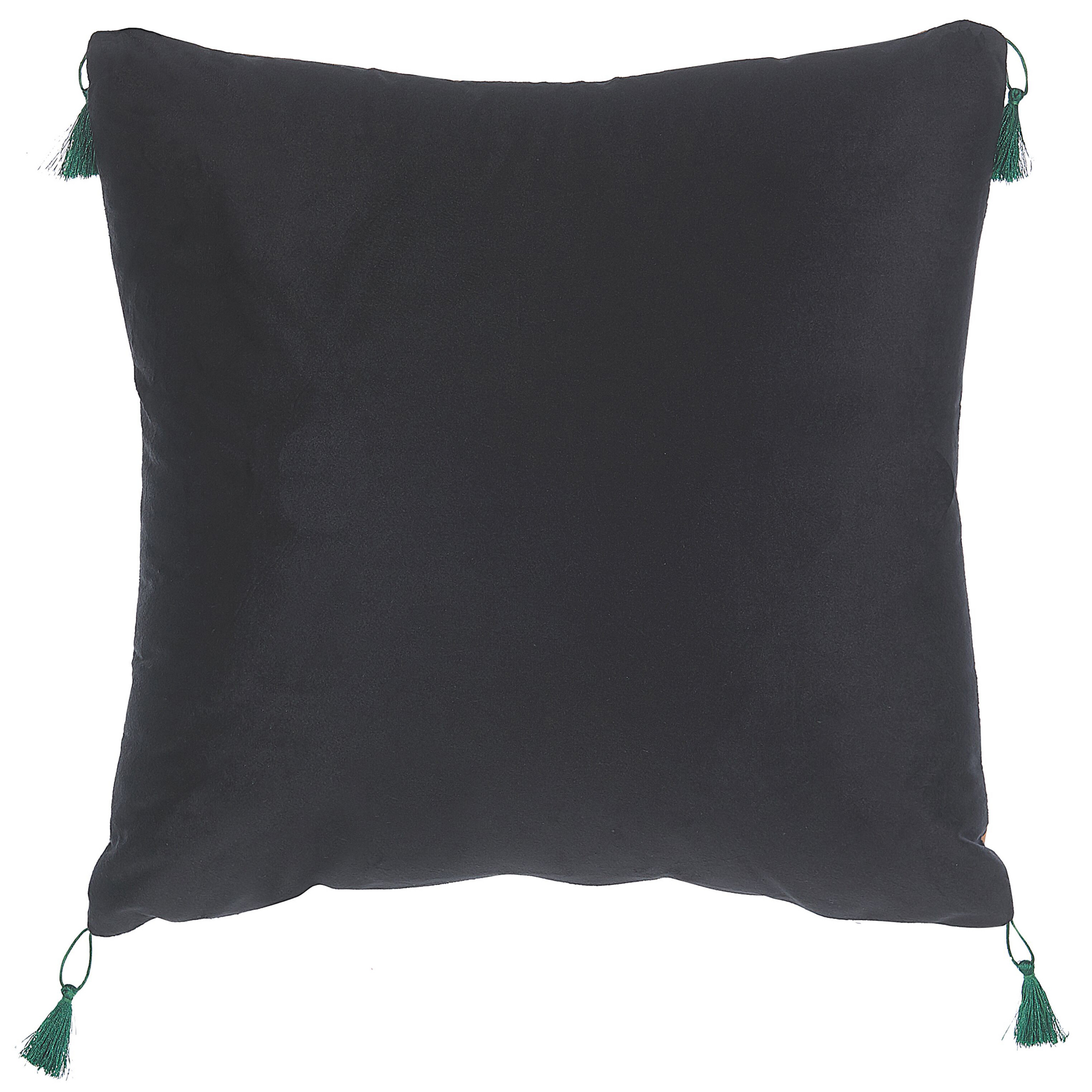 Set di 2 cuscini KUHI Velluto 45 x 45 cm Nero Trama animale - 6