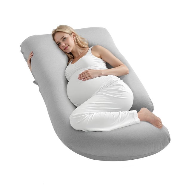 Conjunto de almohadas de embarazo en forma de G 132x68 cm con soporte total y almohada de cuerpo entero para gestantes TEKMAQUINAS