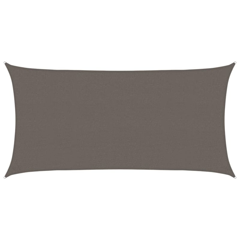 Żagiel przeciwsłoneczny antracytowy 160 g/m² 2,5 x 5 m HDPE