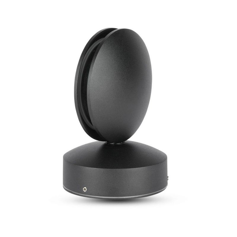 Zaokrąglona lampa ścienna LED 7W 110LM/W 360° Kolor wiązki światła Czarny 3000K IP65