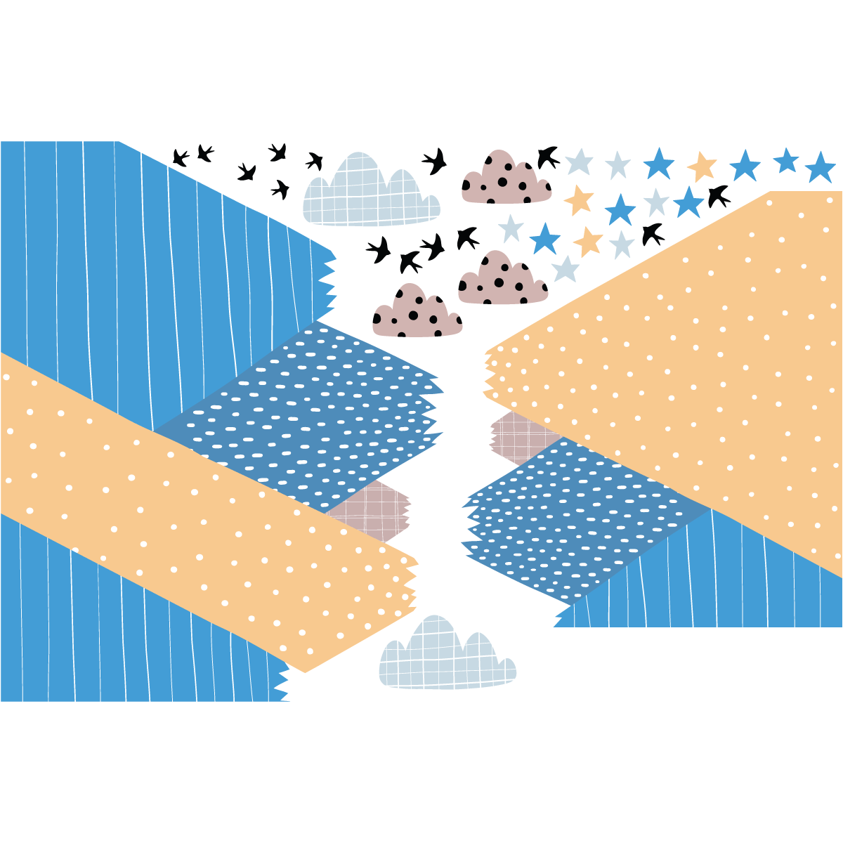 Adesivo bambino di montagna scandinavo chouka - Sticker adesivo - adesivi murali - 50x75cm - 2