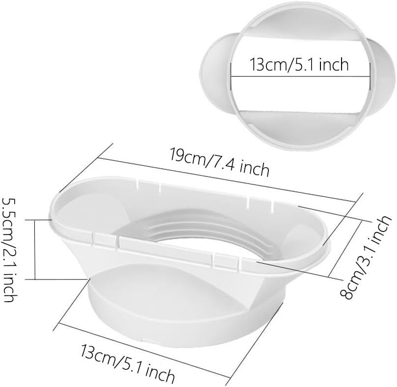 Adaptateur De Tuyau D'évacuation Pour Climatiseur Mobile - Connexion Plate En Polypropylène - Pour Fenêtres Et Systèmes D'échappement