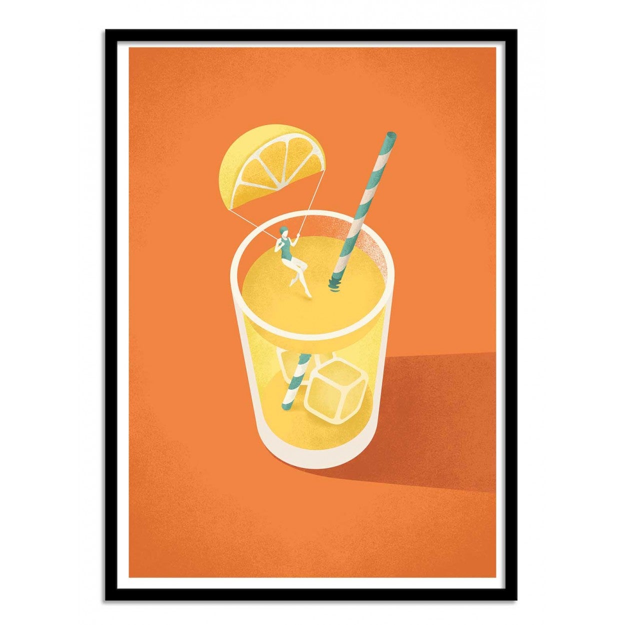 Art-poster - lemonade - andrea de santis - con marco negro 50 x 70 cm