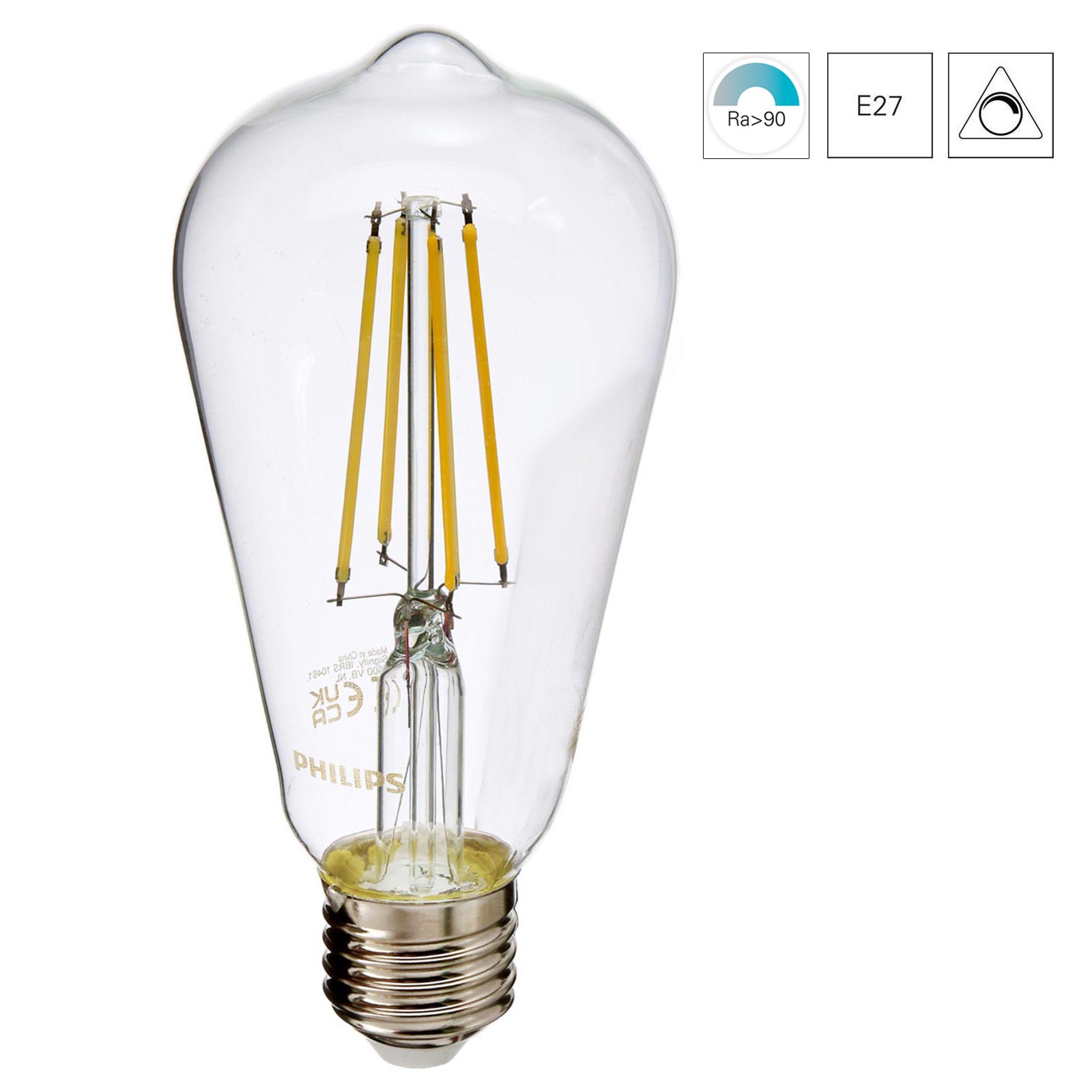Żarówka LED Master Value 6W E27 w szkle o zmiennym natężeniu, światło dekoracyjne 2700K, do pubów, barów, pizzerii, RA90 230V