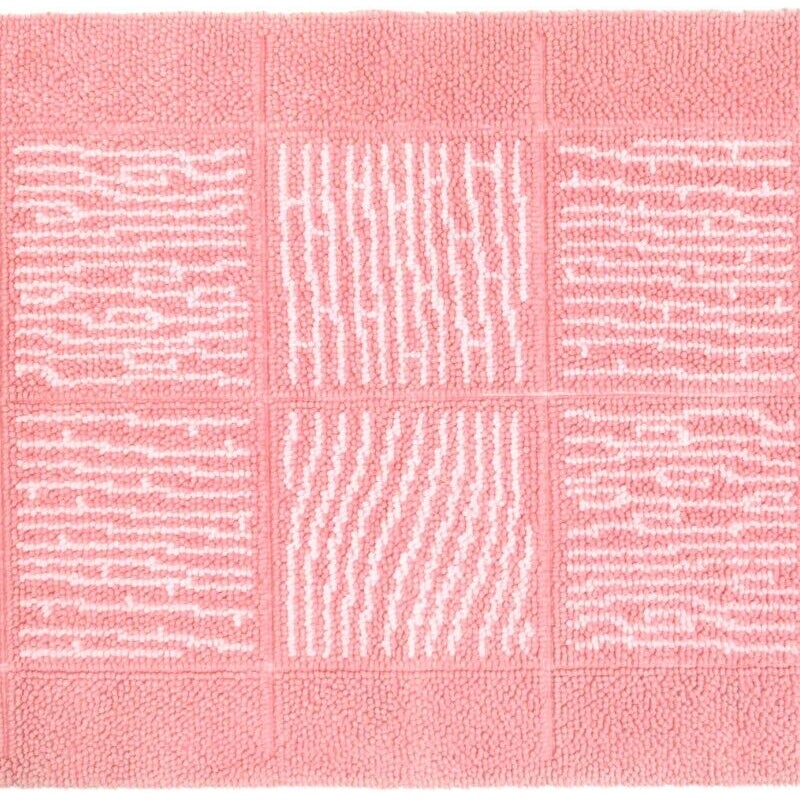 Dywan Przyłóżkowy 65x140 Cm Sypialnia Łazienka Miękki Włochaty Czysta Bawełna Chłonny Antypoślizgowy Różówe