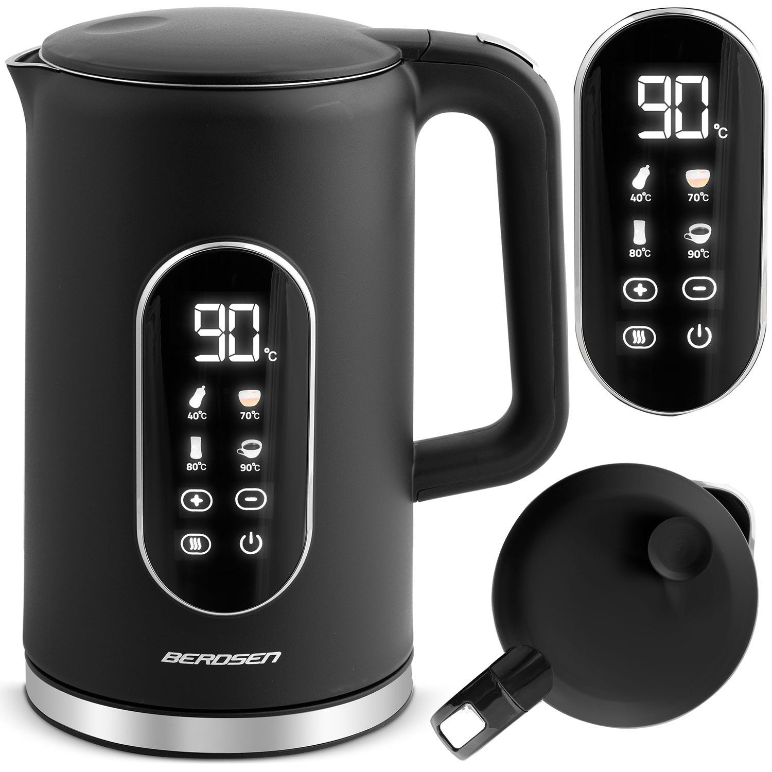 Bollitore 2 In 1 1800W Con Display LCD: Brocca Grande 2,5L E Teiera 1L Per Caffè/Tisane - 2