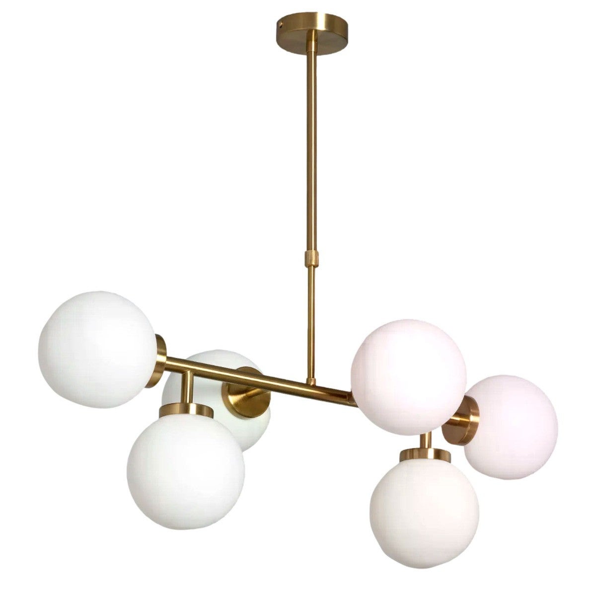Lampa wisząca Milano złoto-biała 6xE27x40W wym: 85 x 80 x 45 cm metal Abruzzo