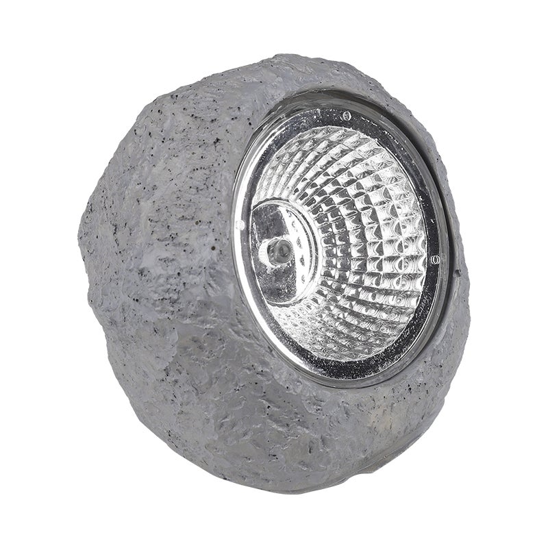 Lampa solarna LED kamień 8.5cm IP44 6500K ogrodowa zewnętrzna dekoracja szara MasterLED
