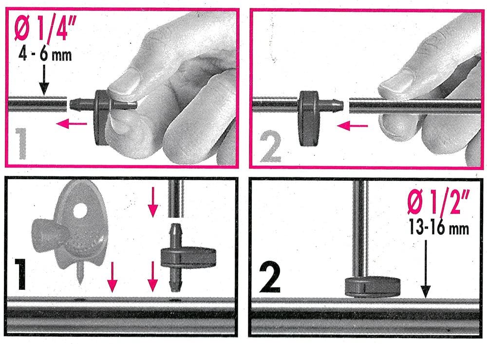 Jeu de 10 raccords à 2 sorties pour arrosage Claber -1/2' à 1/4' - 5