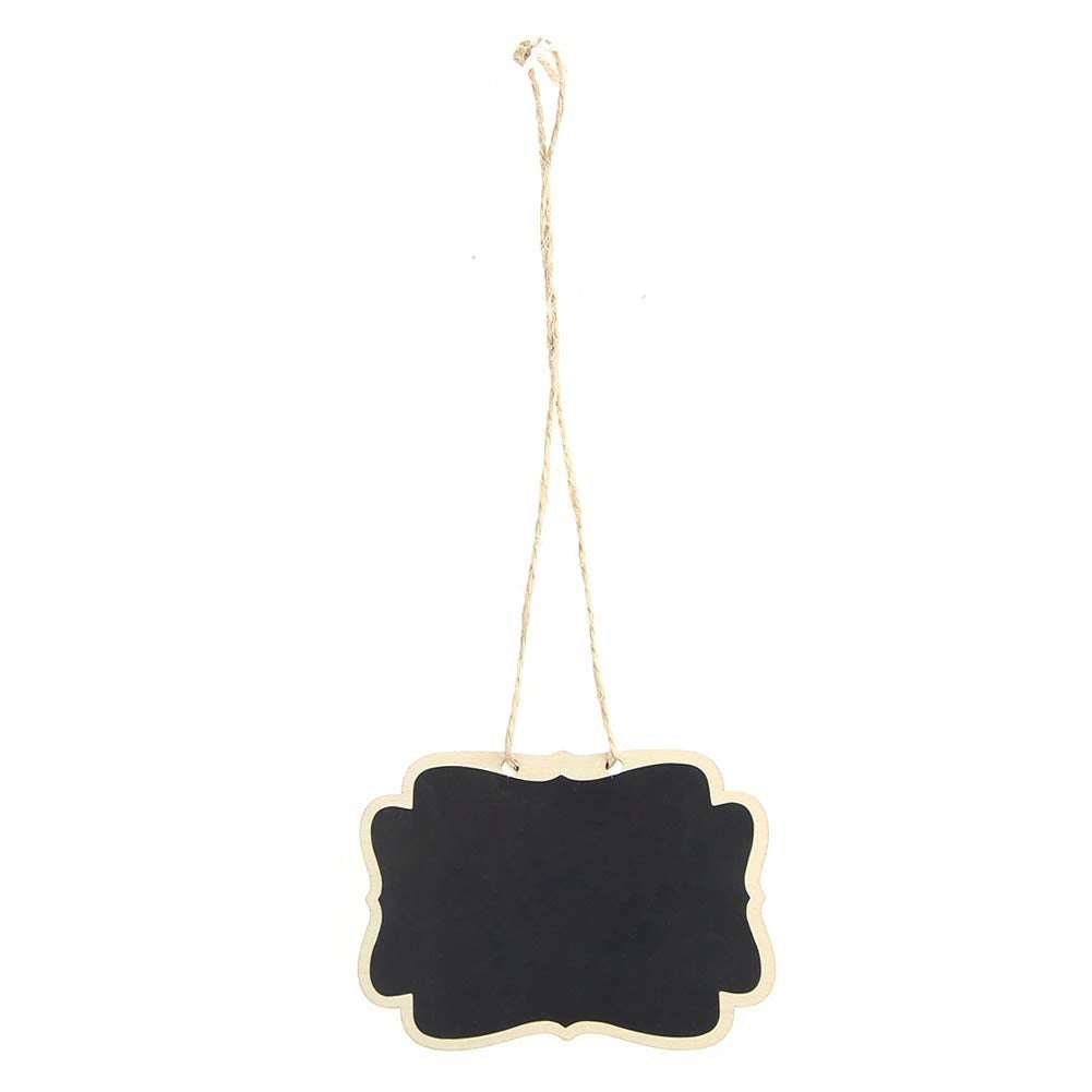 12 Mini Ardoises Craie Bois - Étiquettes Tableau Noir Réutilisables - Pour Buffet, Fête, Décoration
