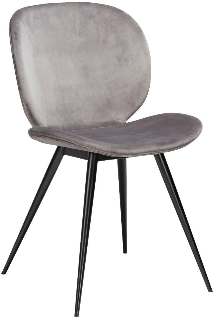 Cloud Dan-Form krzesło stołowe welur szary.