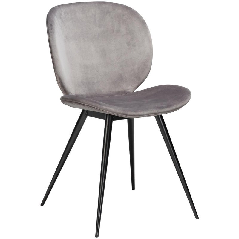 Cloud Dan-Form krzesło stołowe welur szary.