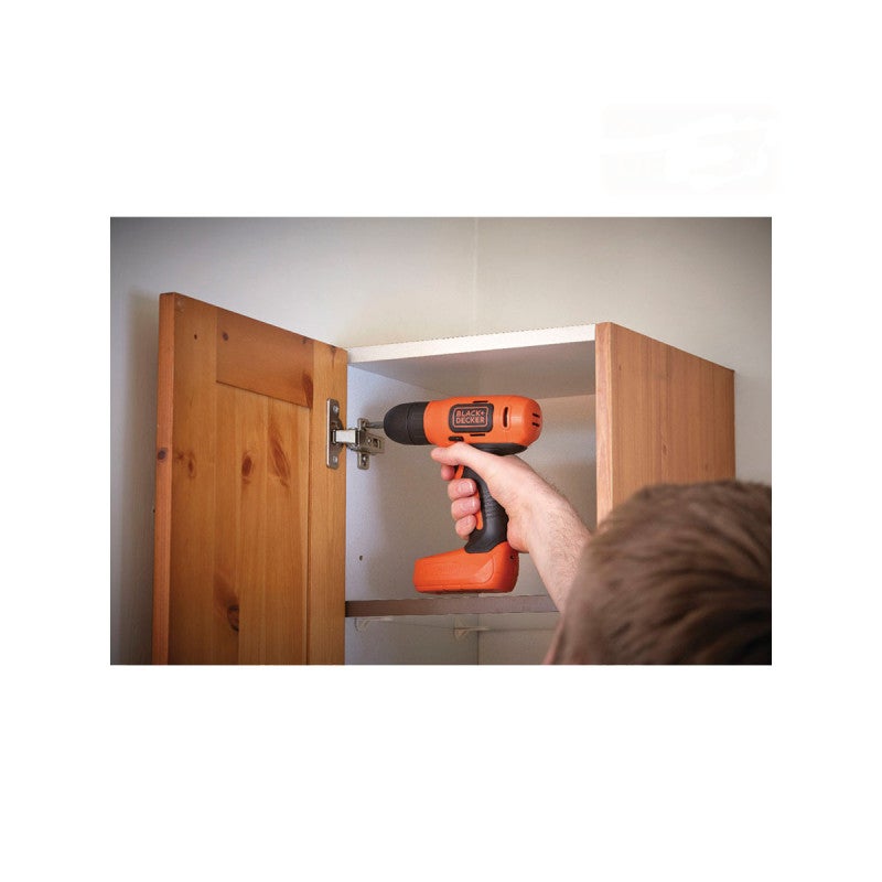 Perceuse visseuse compacte sans fil BLACK et DECKER - Batterie 7,2V Li-ion - 84409 - 3