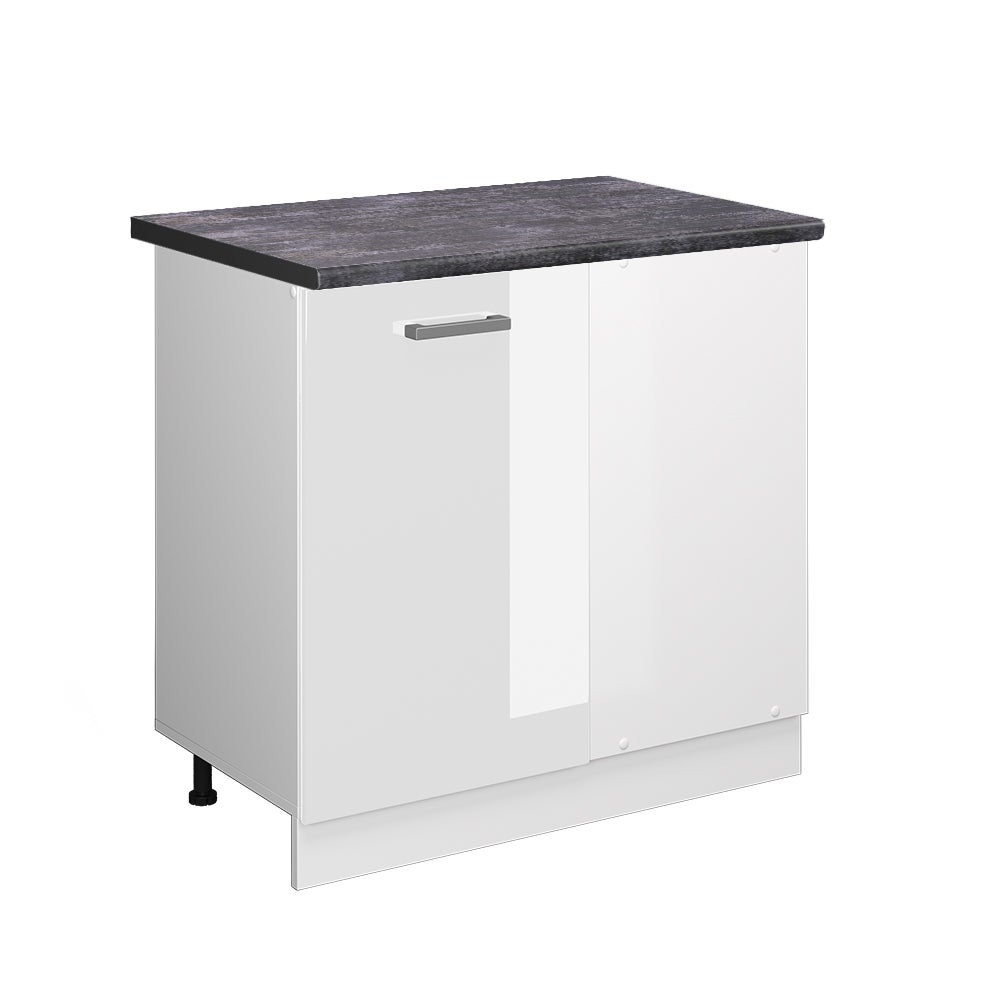 Vicco Szafka narożna R-Line, Biały wysoki połysk, 86 cm , BP Antracyt