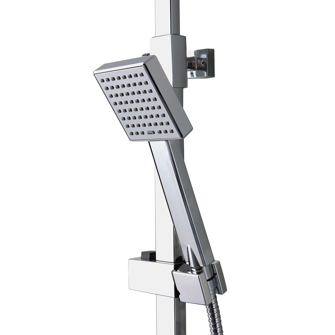 Columna de ducha termostática cuadrada acabado cromo - 3