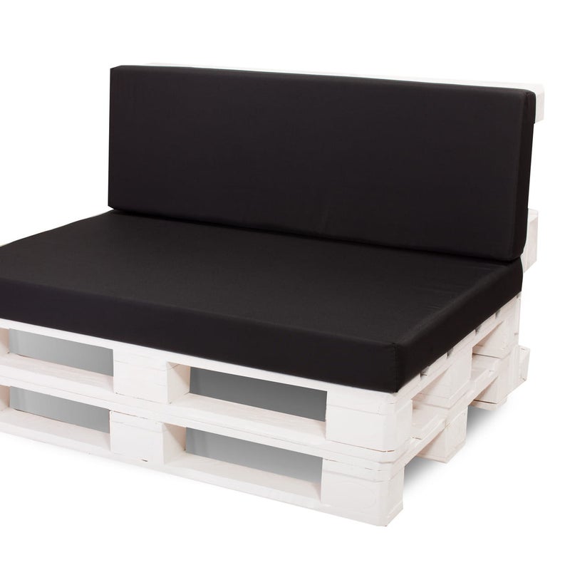 Poduszka ogrodowa na paletę 120x50x50cm poduszka na meble ogrodowe czarna, poduszka na balkon taras, poducha ogrodowa na meble z palet