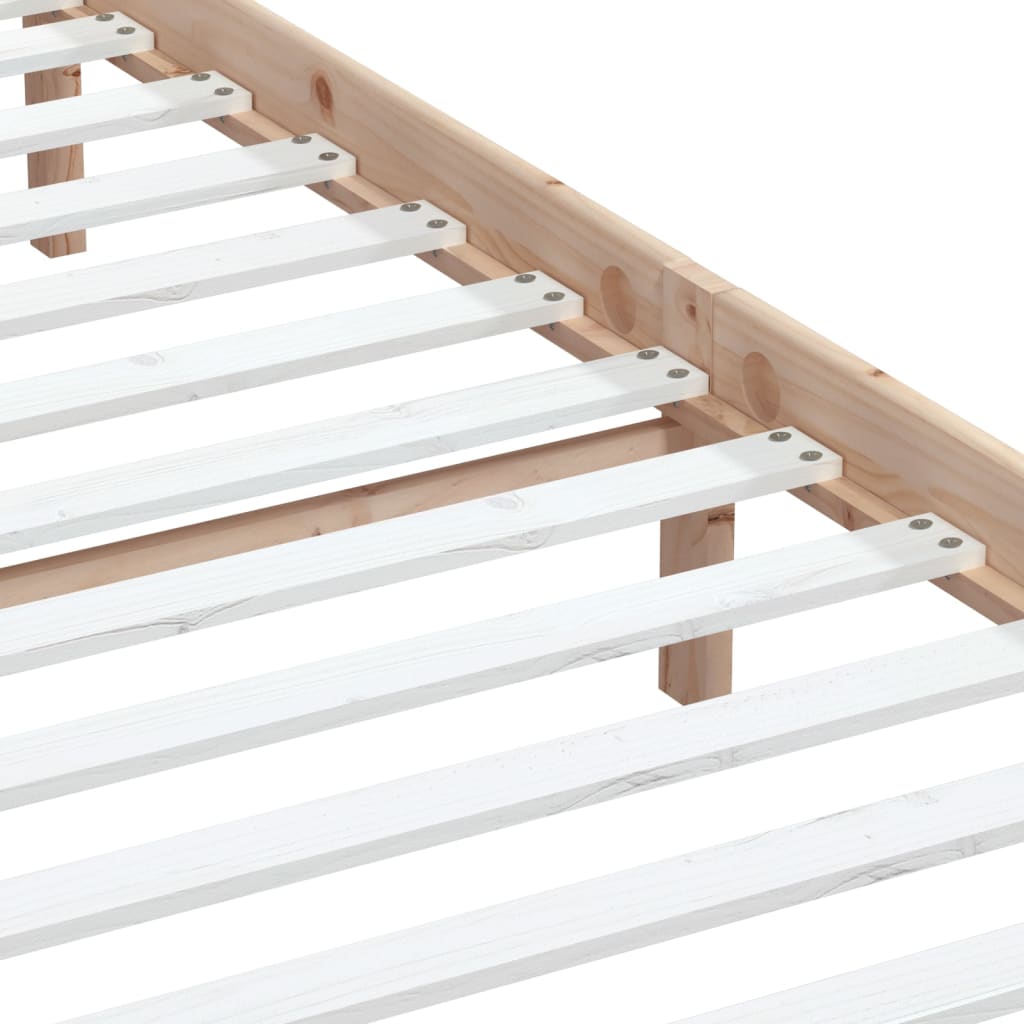 Cadre de lit sans matelas en bois massif - 6