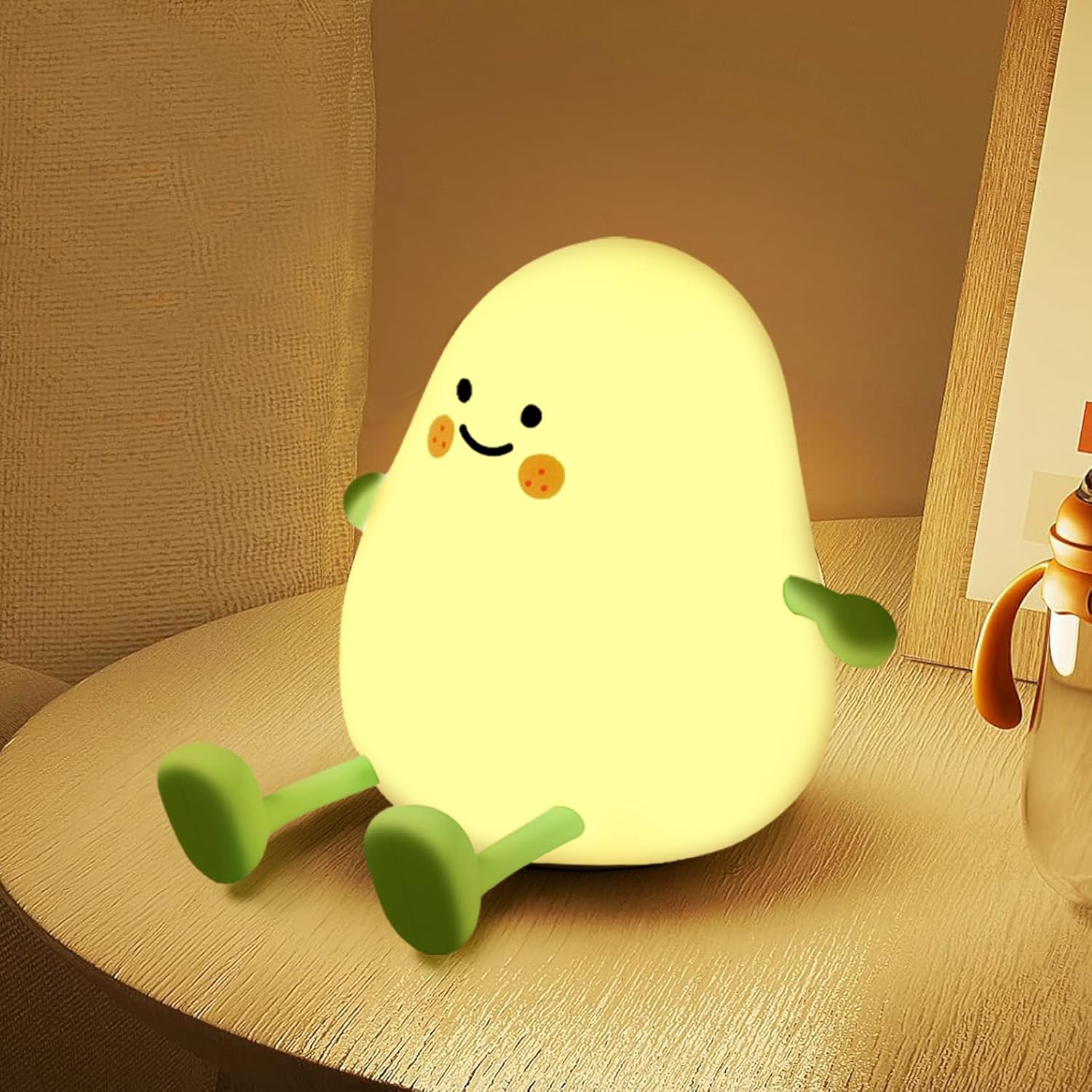 Lampka nocna dla dzieci Lampka nocna dla niemowląt ściemnialna lampka dla dzieci silikonowa ładowana przez USB dotykowa z przełącznikiem i timerem