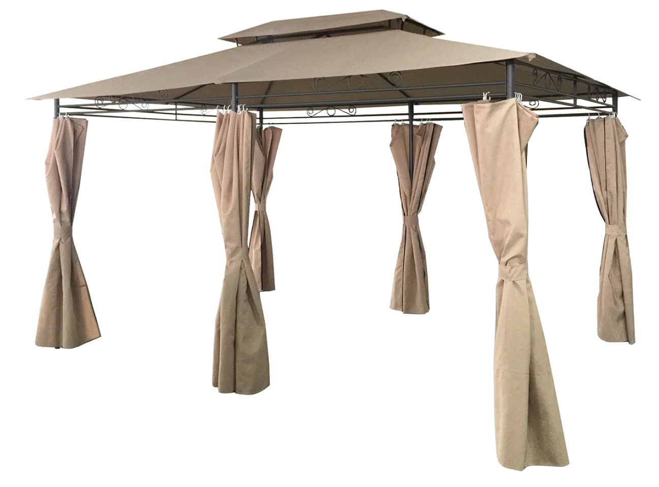 Pawilon Ogrodowy 3x4m 4iQ Group Altana ze ściankami Beżowy