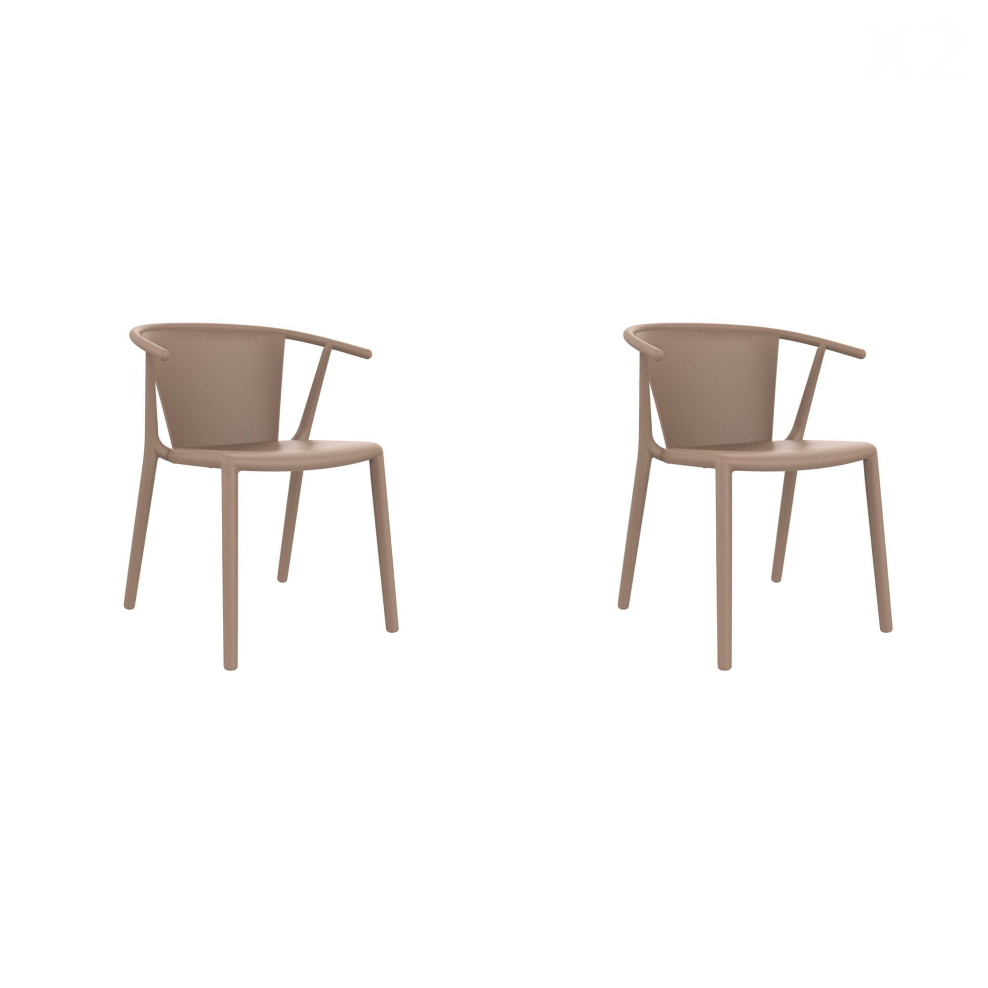 Set 2 Silla con brazos interior, exterior arena WOODY FLAT Resol ...