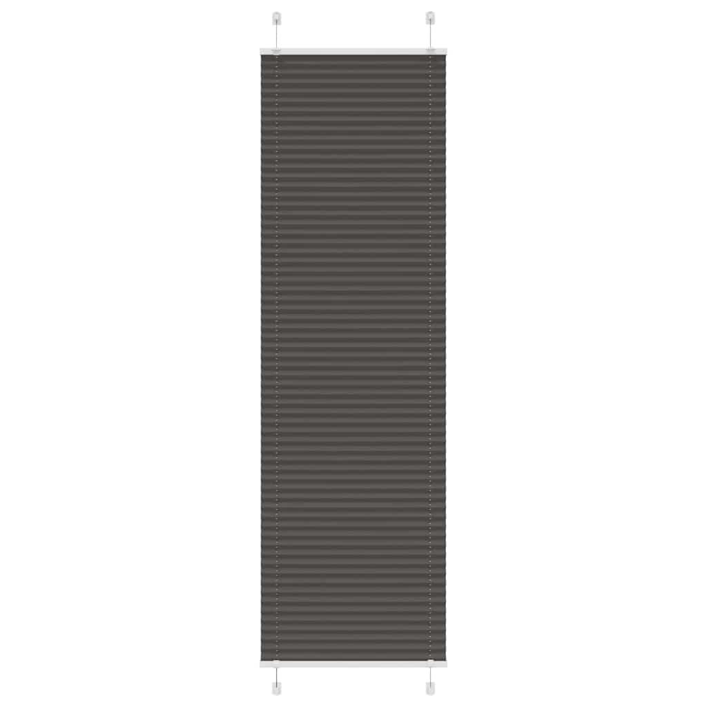 Roleta plisowana czarna 65x200 cm Szerokość tkaniny 64,4cm vidaXL