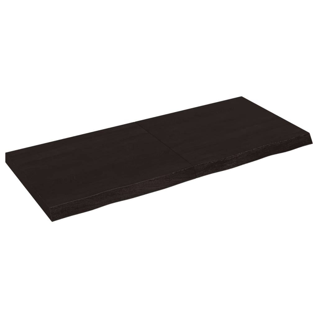 Tablero mesa | superficie de mesa | tablero de escritorio madera roble tratada marrón oscuro 140x60x(2-6) cm cfw29774