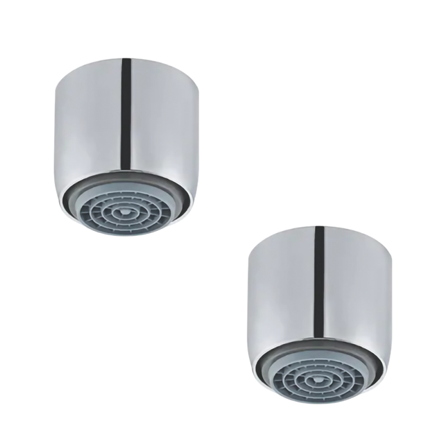Lot de 2 aérateurs antitartre avec limiteur de débit 1,9 l/min F 22x1 PRESTO chromé