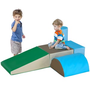 COSTWAY Lot de 6 Bouwstenen souples pour enfants, grands blocs de construction géants