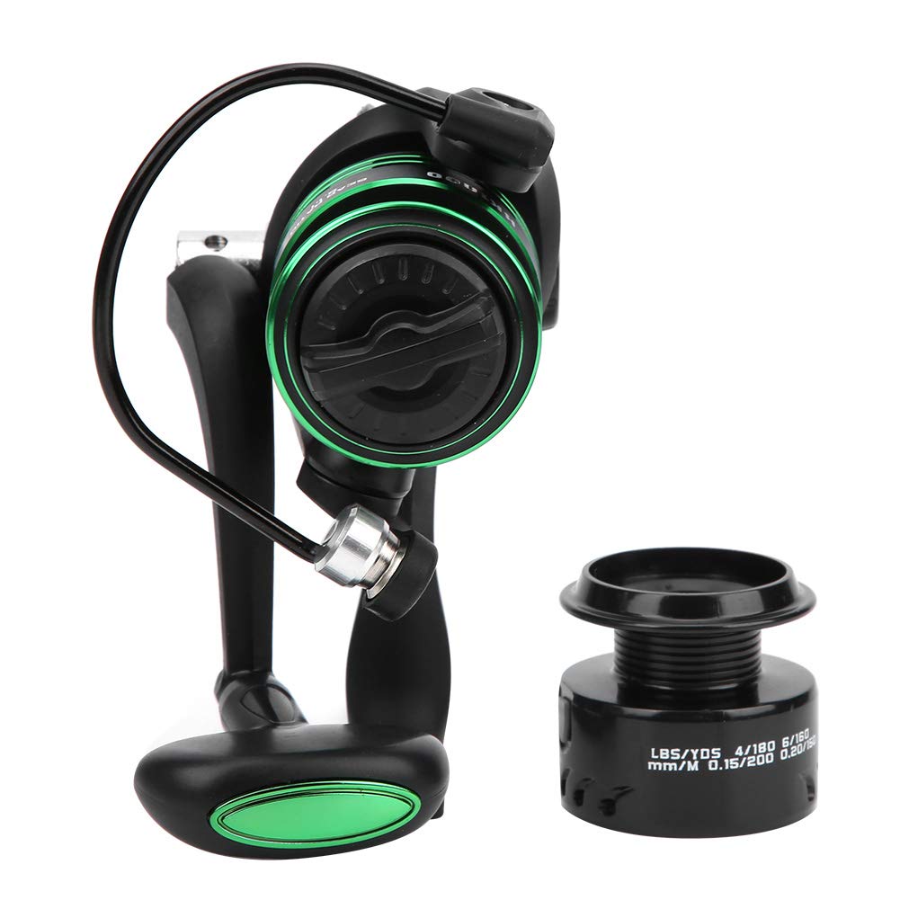 Mulinello da pesca a doppia bobina Ruota da tiro lunga con bilanciere ad alta resistenza in metallo (HK1000) - 6