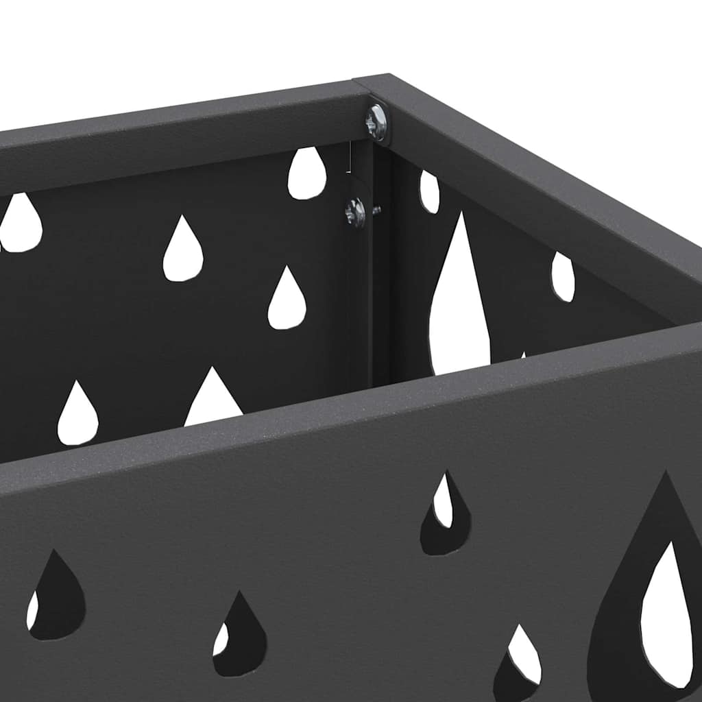 Porte-parapluies noir 15,5 x 15,5 x 49 cm en acier - 5