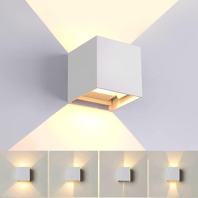 Applique Lampada Cubo Da Parete A Muro Gu10 Max 10w Led Per Interno
