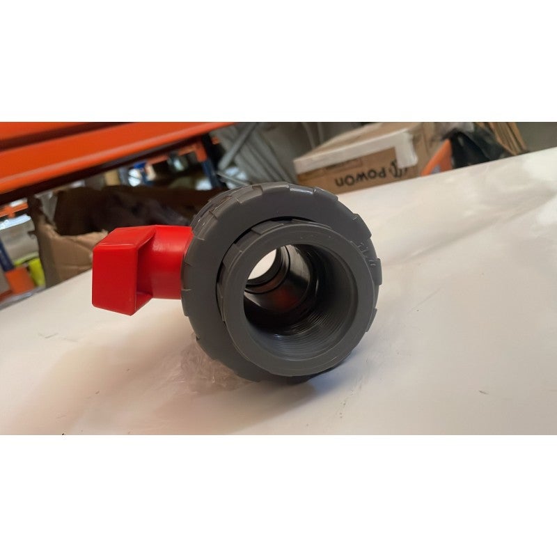 Robinet à Bille PVC 32mm/40mm - Vanne Piscine Hors Sol - Régulation Débit Eau - Étang/Jardin
