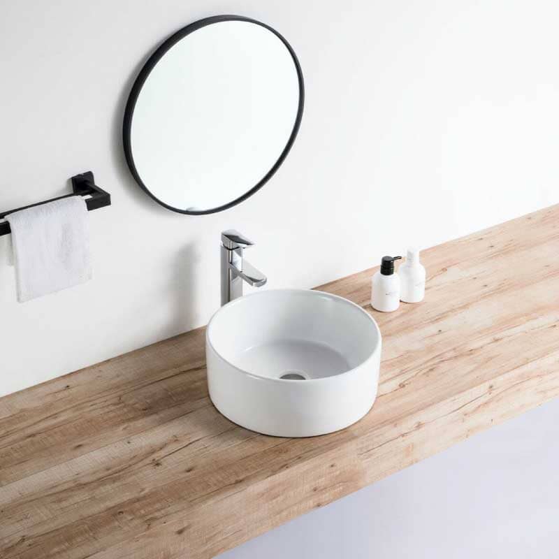 Vasque à poser ronde en céramique DAVIA Ø40.5 cm - 6