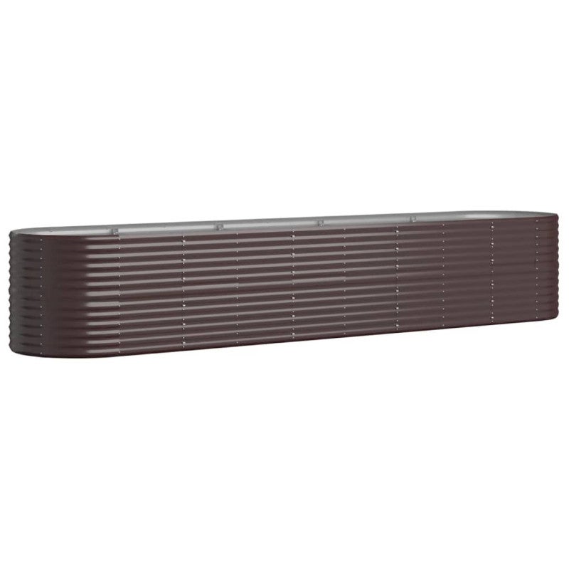 VidaXL Letto Da Giardino In Acciaio Verniciato 152x40x68 Cm – Marrone, Resistente Agli Agenti Atmosferici