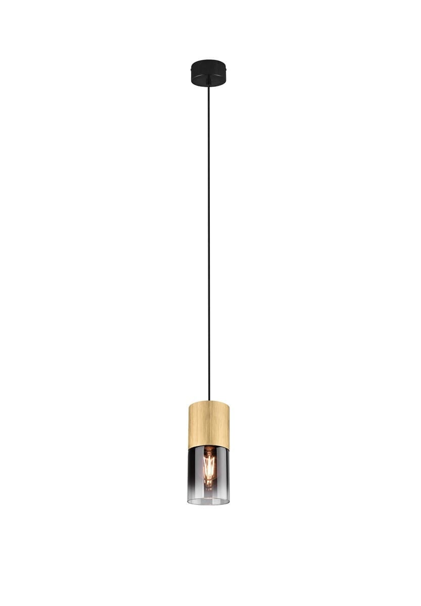 Lampa wisząca ROBIN złoto-czarna 1xE27x28W szkło wym:150x10x10cm IP20 Trio