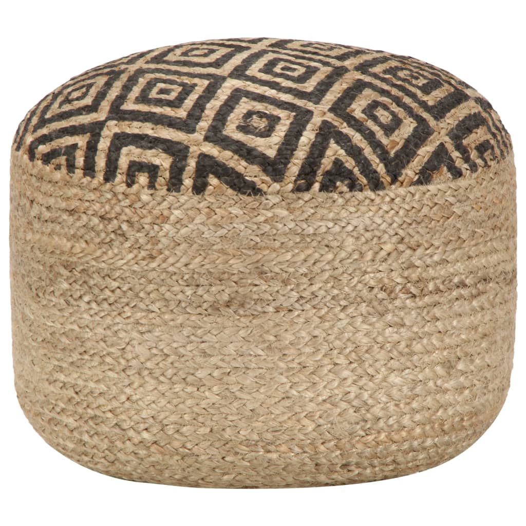 Maison exclusive - puf hecho a mano negro 45x30 cm yute