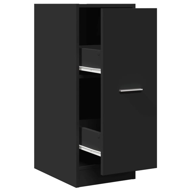 Meuble de rangement | Armoire d'apothicaire noir 30x41x77,5 cm bois d'ingénierie CFW286016