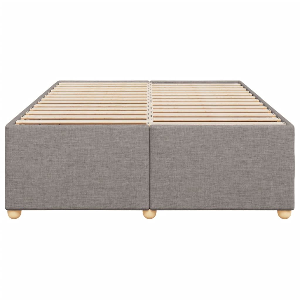 Cadre de lit sans matelas taupe 160 x 200 cm tissu - 4