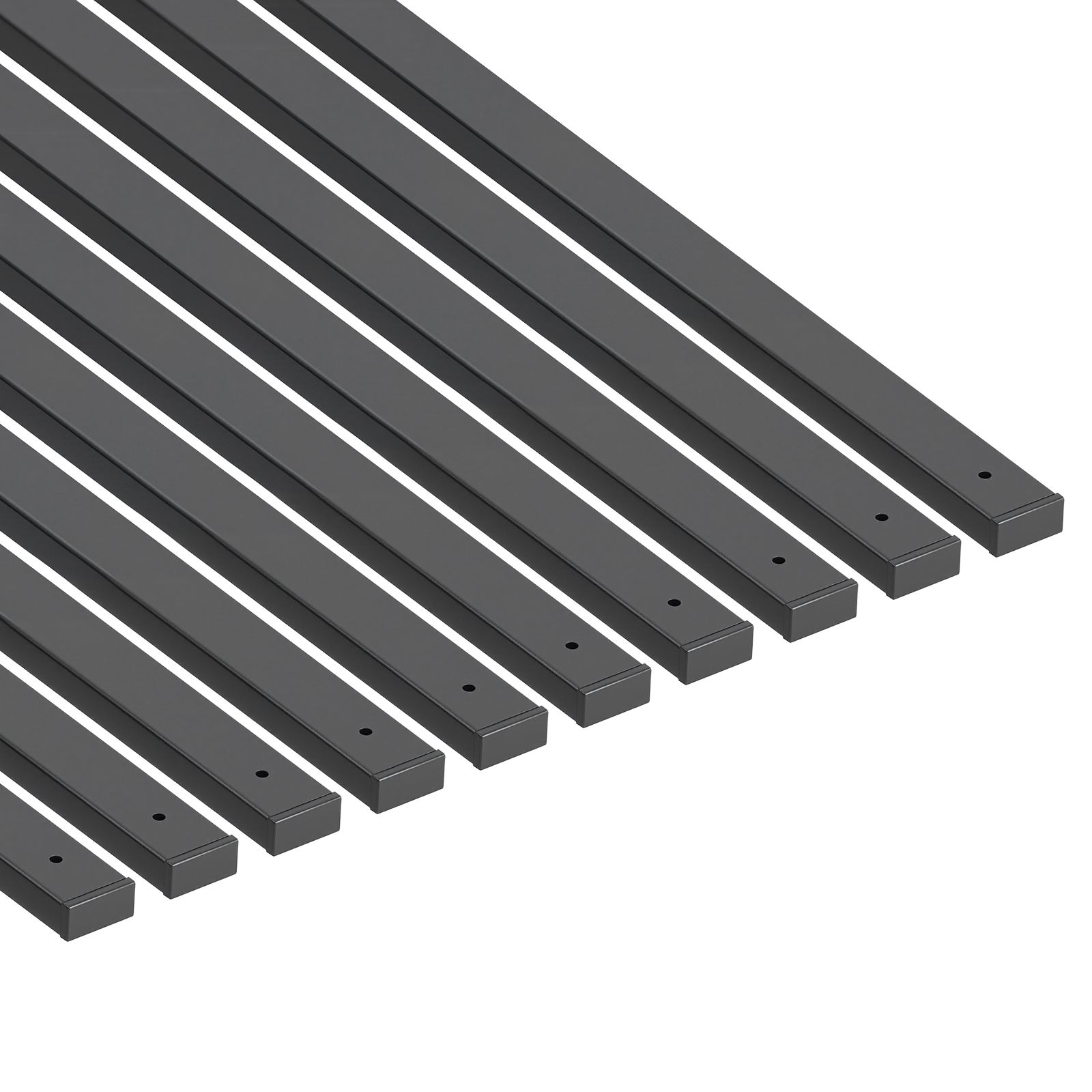 Balaústres de terraço VEVOR 82 cm lote 61, grades em aço galvanizado para deck, varanda e escadas, com furos pré-perfurados, parafusos, pretos - 9