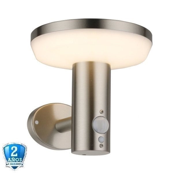 Lampe Solaire Murale LED – 4.4W – Aluminium Brossé – Capteur – 600lm – IP44 - 2
