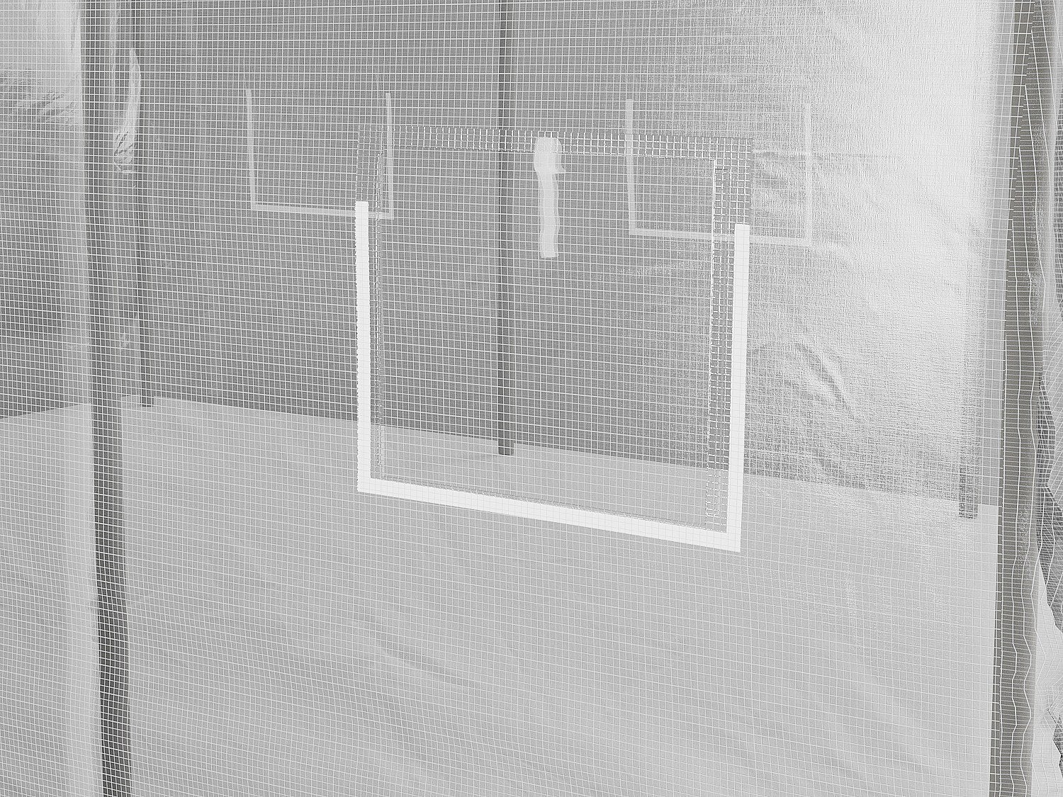 Serre tunnel avec structure en acier galvanisé et porte 18 m² - L300 x l600 x H200 cm - Blanc - ALOCASIA - 5